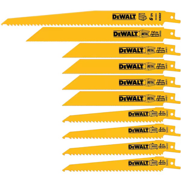 Metal Saw Reciprocating - Ensemble de 10 lames de scie